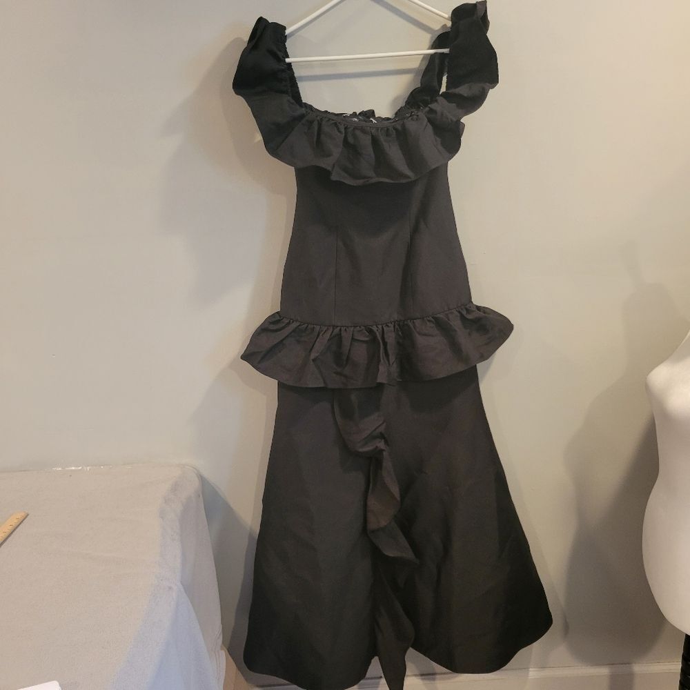 Keepsake Black Maxi Only Love Gown Off Shoulder Dress Size XXS